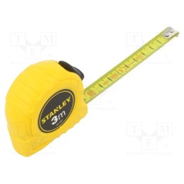1 pcs x STANLEY - 0-30-487 - Measuring tape, L: 3m, Width: 12.7mm, Enclos.mat: plastic, Class: II