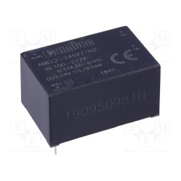 1 pcs x AIMTEC - AMEL2-24S277NZ - Converter: AC/DC, 2W, 85÷305VAC, Usup: 120÷430VDC, Uout: 24VDC, 78%