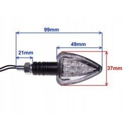 Black LED cone turn signal