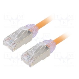 1 pcs x PANDUIT - STP28X0.5MOR - Patch cord, F/UTP,TX6A-28™, 6a, solid, Cu, LSZH, orange, 0.5m, 28AWG