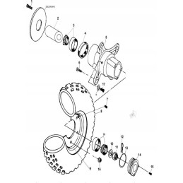 Front hub bearing linhai linhai cf moto 260 300