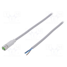 1 pcs x MURR ELEKTRONIK - 7014-08041-2100300 - Connection lead, M8, PIN: 3, straight, 3m, plug, 60VAC, -25÷80°C, PVC