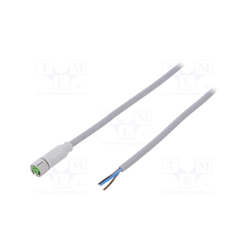 1 pcs x MURR ELEKTRONIK - 7014-08041-2100300 - Connection lead, M8, PIN: 3, straight, 3m, plug, 60VAC, -25÷80°C, PVC