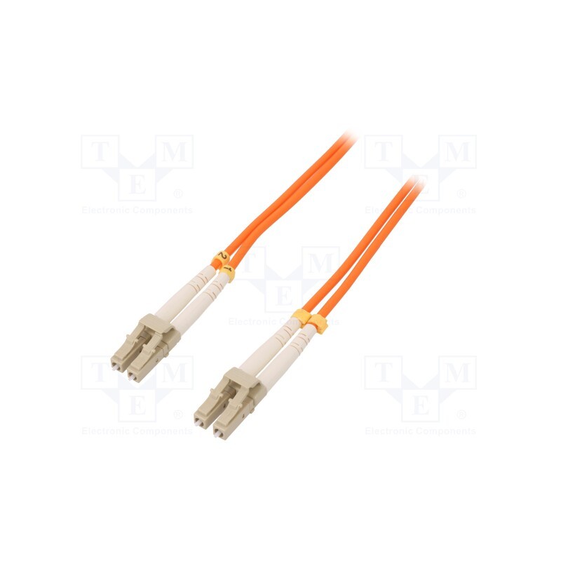 1 pcs x QOLTEC - 54022 - Fiber patch cord, OM2, LC/UPC,both sides, 1m, FEP, orange