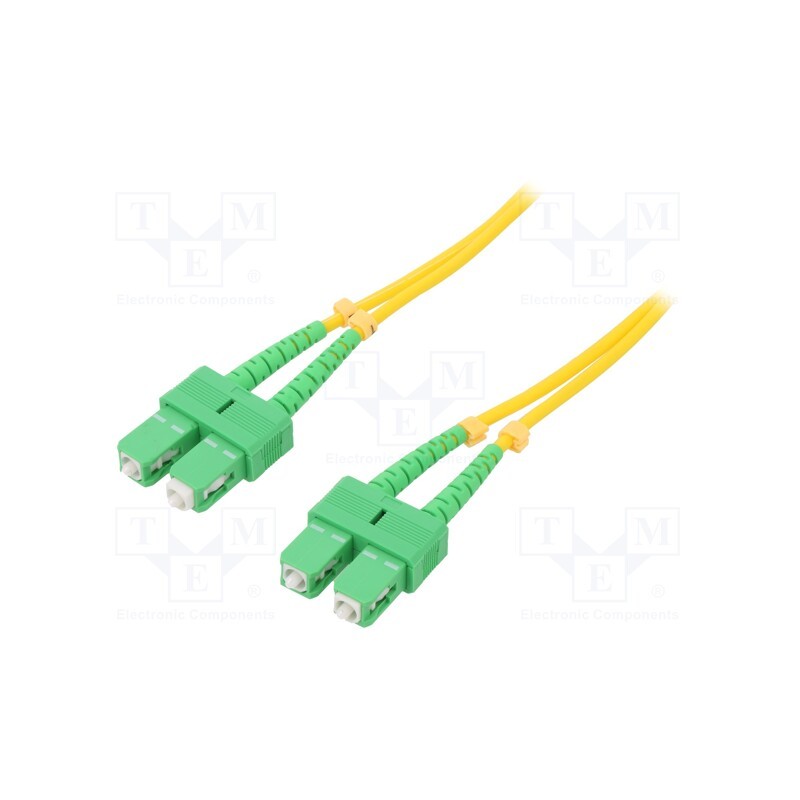 1 pcs x QOLTEC - 54006 - Fiber patch cord, SC/APC,both sides, 1.5m, LSZH, yellow