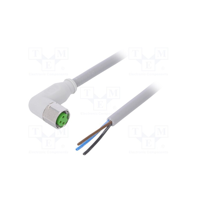 1 pcs x MURR ELEKTRONIK - 7014-08081-2100300 - Connection lead, M8, PIN: 3, angled, 3m, plug, 60VAC, -25÷80°C, PVC