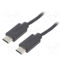 1 pcs x QOLTEC - 52347 - Cable, USB 2.0, USB C plug,both sides, 2.5m, black
