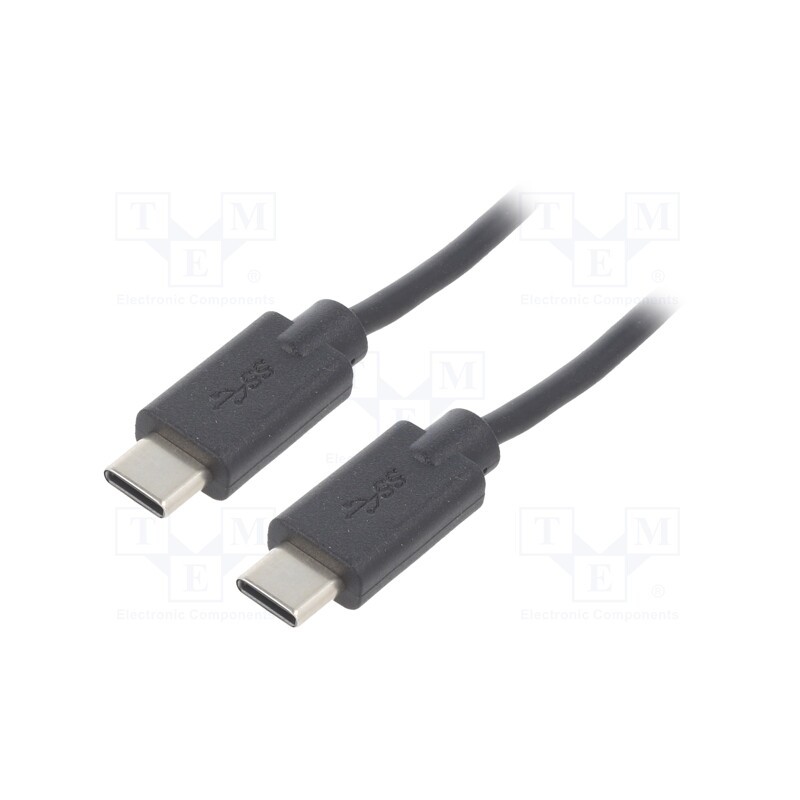 1 pcs x QOLTEC - 52347 - Cable, USB 2.0, USB C plug,both sides, 2.5m, black