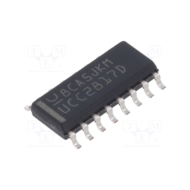 1 pcs x TEXAS INSTRUMENTS - UCC2817D - IC: PMIC, PFC controller, SO16, -40÷85°C, Usup: 16÷18V, , SMPS