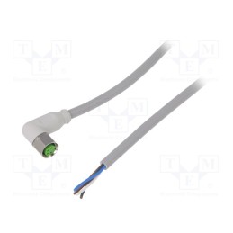 1 pcs x MURR ELEKTRONIK - 7014-08101-2110300 - Connection lead, M8, PIN: 4, angled, 3m, plug, 30VAC, -25÷80°C, PVC