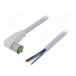 1 pcs x MURR ELEKTRONIK - 7014-08101-2110500 - Connection lead, M8, PIN: 4, angled, 5m, plug, 30VAC, -25÷80°C, PVC