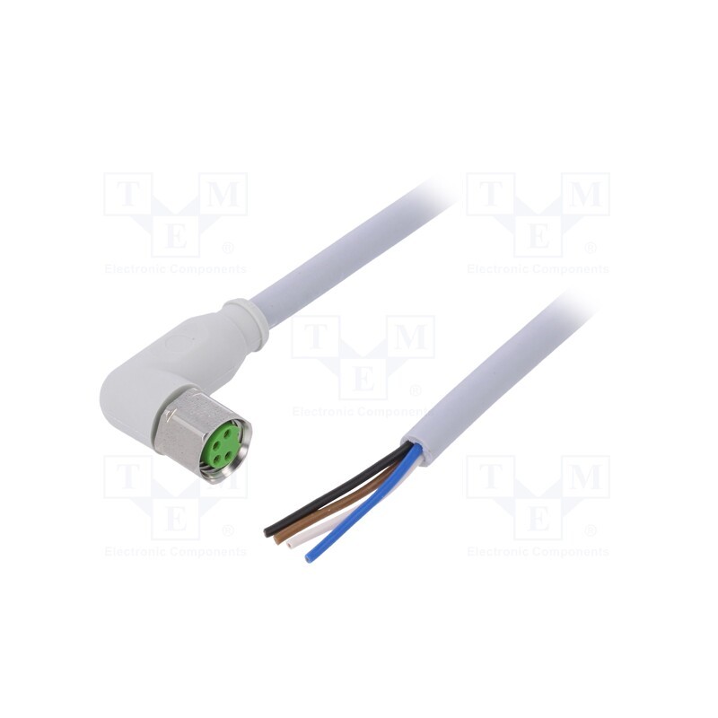 1 pcs x MURR ELEKTRONIK - 7014-08101-2110500 - Connection lead, M8, PIN: 4, angled, 5m, plug, 30VAC, -25÷80°C, PVC