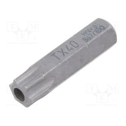 1 pcs x WERA - 5066530001 - Screwdriver bit, Torx® with protection, T40H, Overall len: 25mm