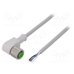 1 pcs x MURR ELEKTRONIK - 7014-12341-2140300 - Connection lead, M12, PIN: 4, angled, 3m, plug, 250VAC, -25÷80°C, PVC