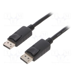 1 pcs x QOLTEC - 50371 - Cable, DisplayPort 1.2, DisplayPort plug,both sides, 1m, black