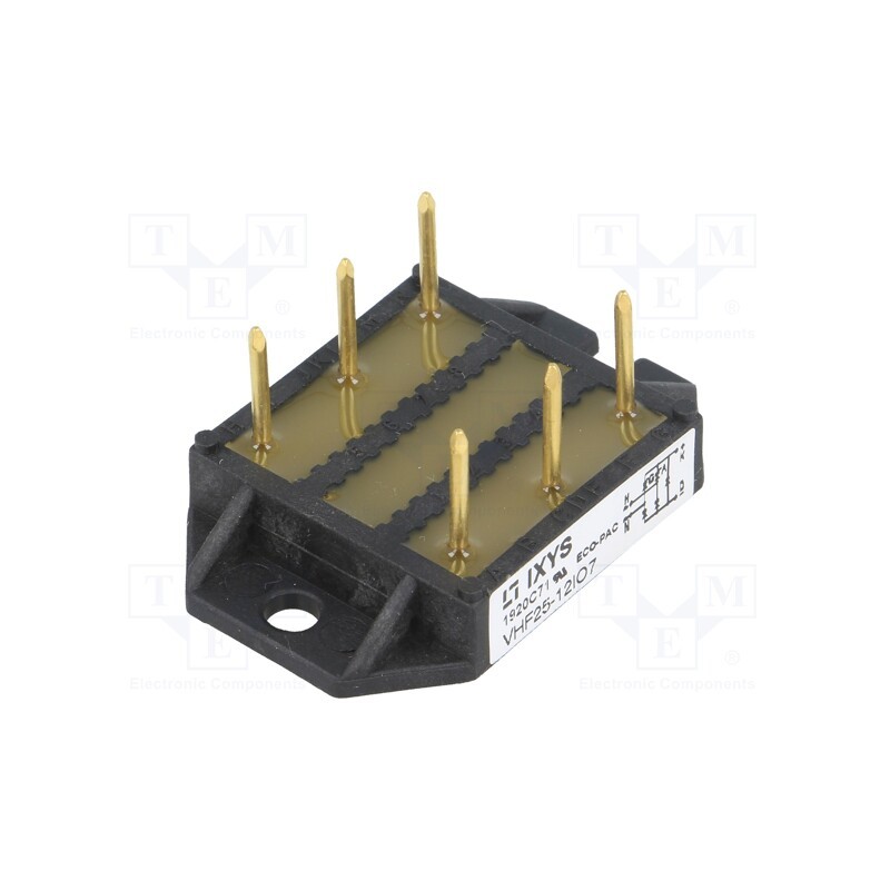 1 pcs x IXYS - VHF25-12IO7 - Bridge rectifier: half-controlled, Urmax: 1.2kV, If: 32A, THT