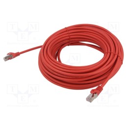 1 pcs x GEMBIRD - PP6A-LSZHCU-R-20M - Patch cord, S/FTP, 6a, solid, Cu, LSZH, red, 20m, 27AWG, Øcable: 5.8mm