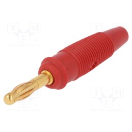 1 pcs x HIRSCHMANN T&M - LAS 30 AU RT - Plug, 4mm banana, 32A, 60VDC, red, non-insulated, for cable, 3mΩ