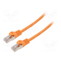 1 pcs x GEMBIRD - PP6A-LSZHCU-O-20M - Patch cord, S/FTP, 6a, solid, Cu, LSZH, orange, 20m, 27AWG