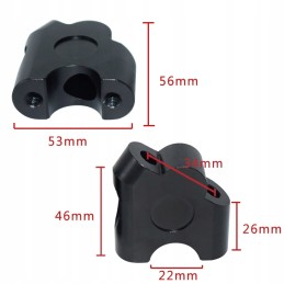 Universal silver handlebar mount, 22 mm