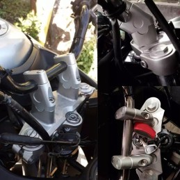 Universal silver handlebar mount, 22 mm