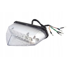 Rear lamp, LED turn signals, 5 cables, derbi silver