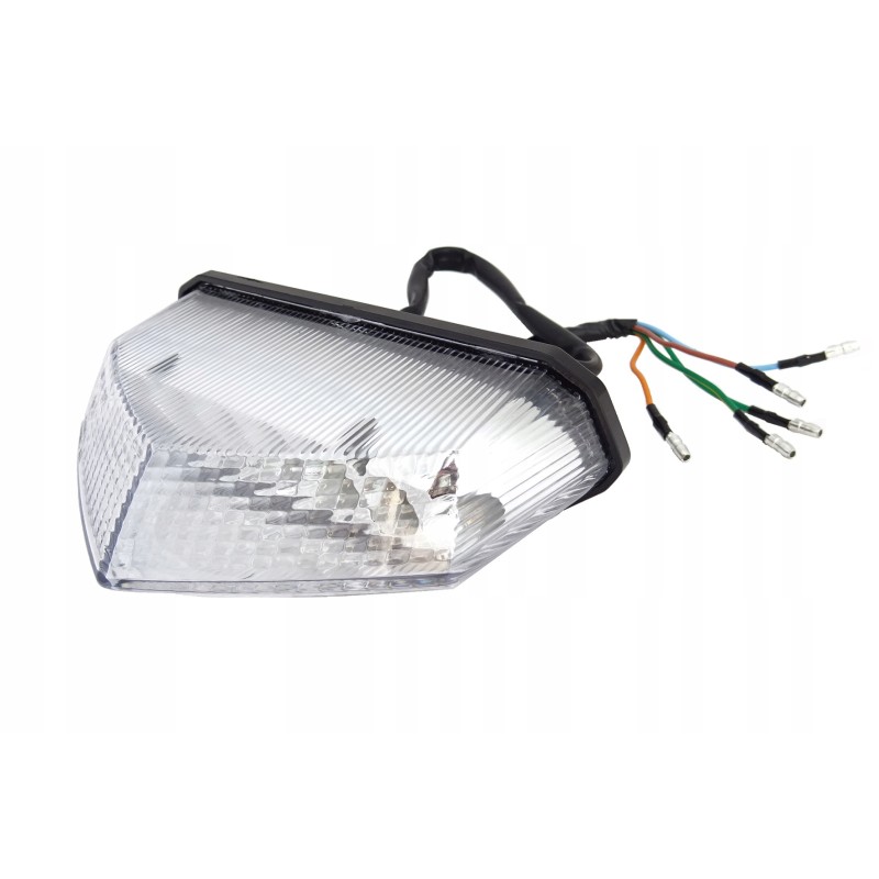 Rear lamp, LED turn signals, 5 cables, derbi silver