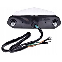 Rear lamp, LED turn signals, 5 cables, derbi silver