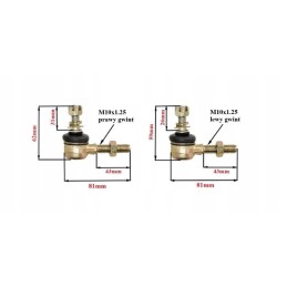 Atv 200 Bashan Quad rod ends, 2 pieces