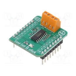 1 pcs x MIKROE - LOAD CELL 2 CLICK - Click board, press force measure, I2C, NAU7802, prototype board