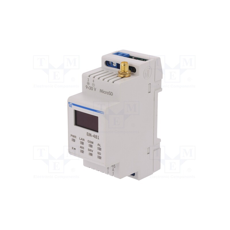 1 pcs x NOVATEK ELECTRO - EM-481 - Converter, RS485/ETHERNET, 12VDC, 10/100 Base-T,RS485, IP20, 450V