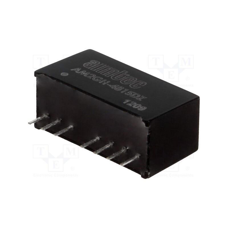 1 pcs x AIMTEC - AM2GH-4815DZ - Converter: DC/DC, 2W, Uin: 18÷75V, Uout: 15VDC, Uout2: -15VDC, SIP8