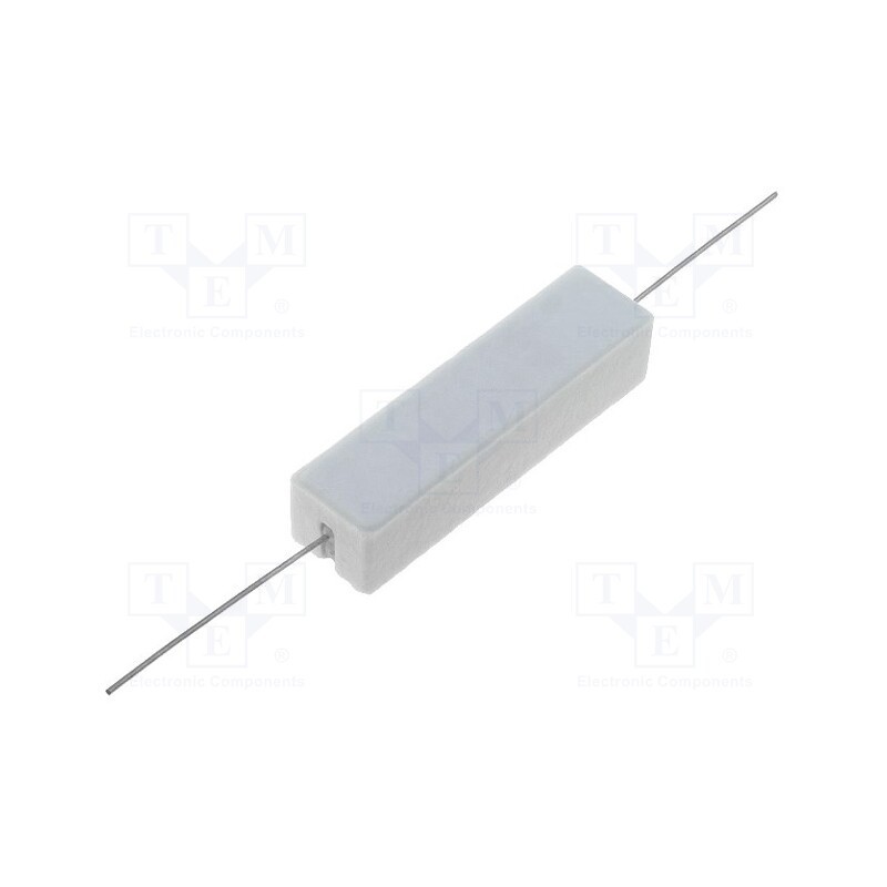 2 pcs x ROYAL OHM - PRW0FWJW10JB00 - Resistor: wire-wound, cement, THT, 1Ω, 15W, ±5%, 12.5x12.5x49mm