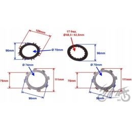 Clutch disc atv 110 semi-automatic