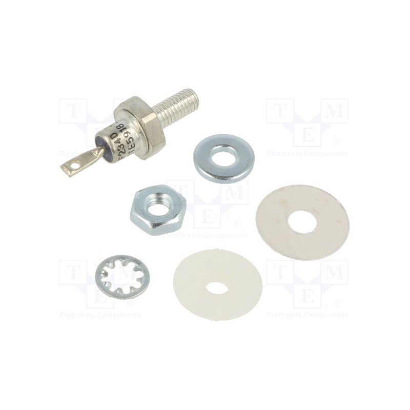 1 pcs x NTE Electronics - NTE5918 - Diode: rectifying, 300V, 1.23V, 20A, cathode to stud, DO4, Ir: 12mA