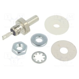 1 pcs x NTE Electronics - NTE5877 - Diode: rectifying, 300V, 1.26V, 12A, anode to stud, DO4, screw type