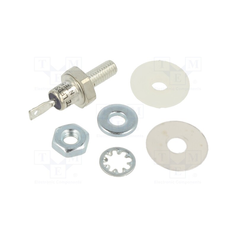 1 pcs x NTE Electronics - NTE5877 - Diode: rectifying, 300V, 1.26V, 12A, anode to stud, DO4, screw type