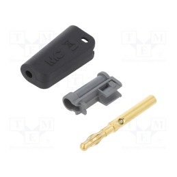 1 pcs x STu00c4UBLI - 64.1041-21 - Plug, 4mm banana, 19A, 30VAC, 60VDC, black, gold-plated, 1mm2