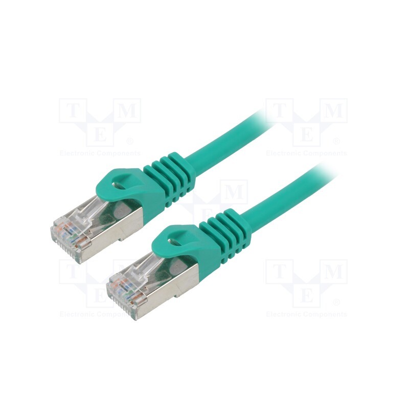 1 pcs x GEMBIRD - PP6A-LSZHCU-G-20M - Patch cord, S/FTP, 6a, solid, Cu, LSZH, green, 20m, 27AWG, Cablexpert