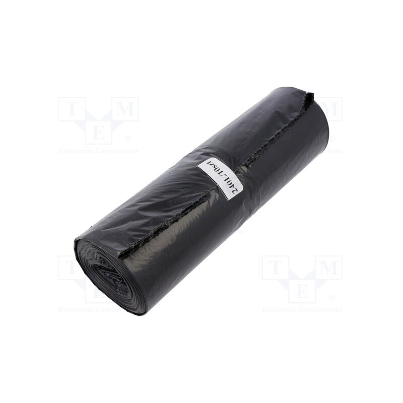 1 rol x PLAST - 03-02-24711 - Trash bags, polyetylene LD, black, 240l, 10pcs.