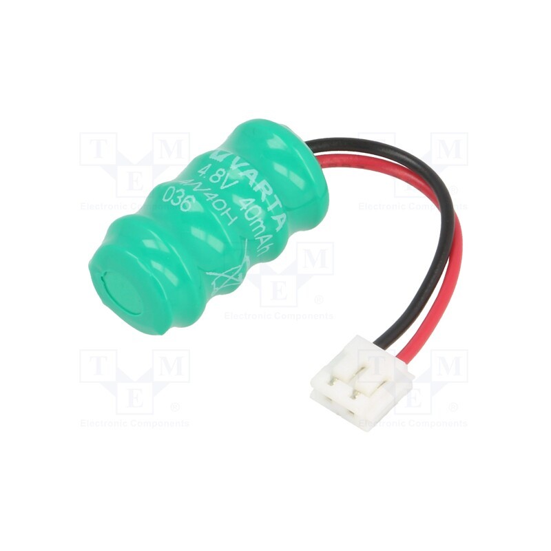 1 pcs x VARTA MICROBATTERY - 55604304015 - Re-battery: Ni-MH, 4/V40H, 4.8V, 40mAh, leads with plug