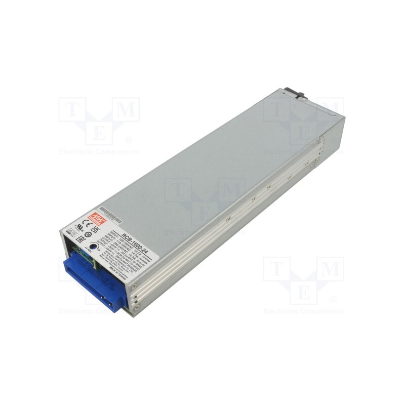 1 pcs x MEAN WELL - RCB-1600-24 - Charger: for rechargeable batteries, 55A, 180÷550Ah, 27.6VDC, 92%