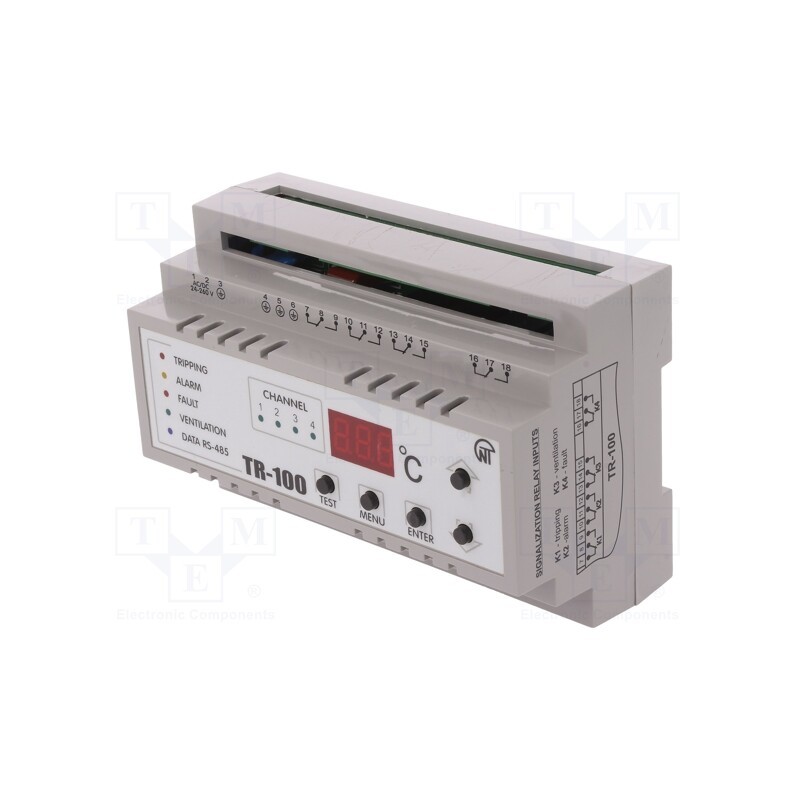 1 pcs x NOVATEK ELECTRO - TR-100 - Module: regulator, temperature, 24÷260VAC, 24÷260VDC, 139x63x90mm