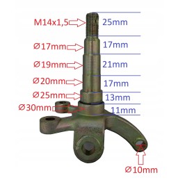 Left front suspension knuckle, Fuxin 150 discs