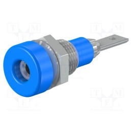 1 pcs x STu00c4UBLI - 23.0040-23 - Socket, 2mm banana, 10A, 23mm, blue, soldered,on panel, insulated