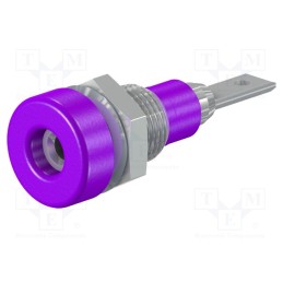 1 pcs x STu00c4UBLI - 23.0040-26 - Socket, 2mm banana, 10A, 23mm, violet, soldered,on panel, SS2