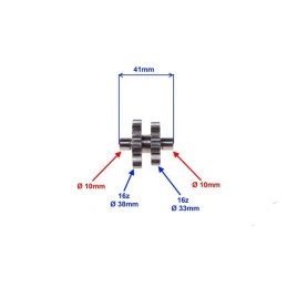 Atv bashan small starter double gear