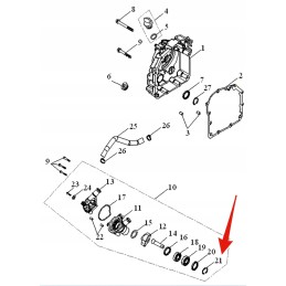 Secure the water pump with the lucky star seger ring