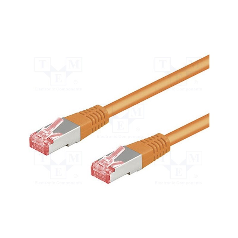 1 pcs x Goobay - 93704 - Patch cord, S/FTP, 6a, stranded, Cu, LSZH, orange, 10m, 27AWG