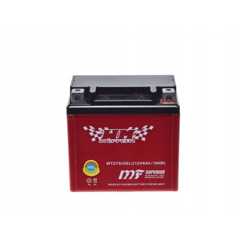 Gel battery 12v 6ah wtz7s ytz7s